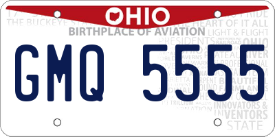 OH license plate GMQ5555