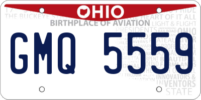 OH license plate GMQ5559