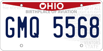 OH license plate GMQ5568