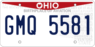 OH license plate GMQ5581