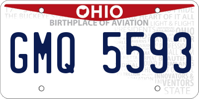 OH license plate GMQ5593