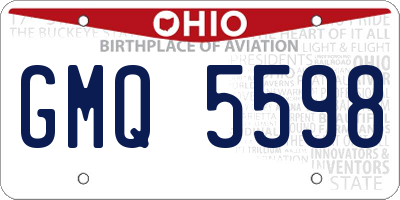 OH license plate GMQ5598