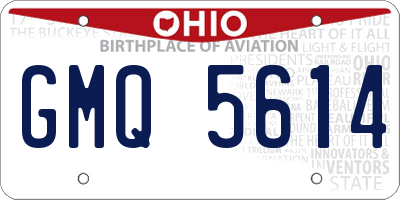 OH license plate GMQ5614