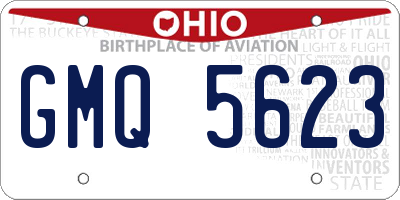 OH license plate GMQ5623