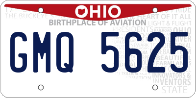 OH license plate GMQ5625