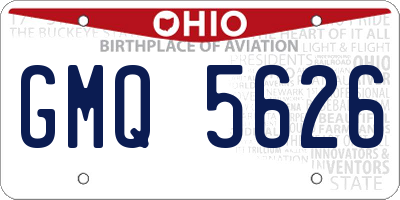 OH license plate GMQ5626