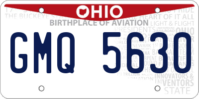 OH license plate GMQ5630