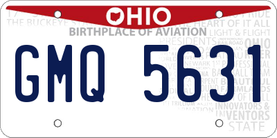 OH license plate GMQ5631