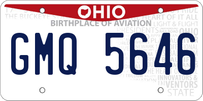 OH license plate GMQ5646