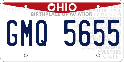 OH license plate GMQ5655