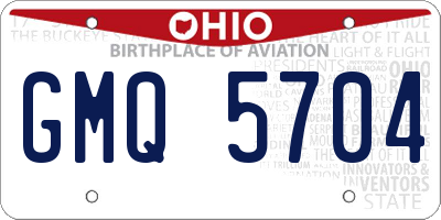 OH license plate GMQ5704