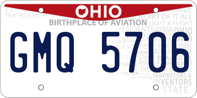 OH license plate GMQ5706