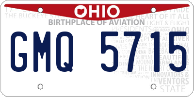 OH license plate GMQ5715