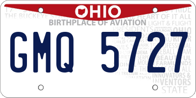 OH license plate GMQ5727