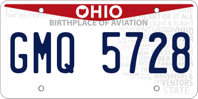 OH license plate GMQ5728