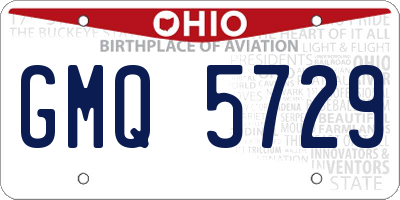 OH license plate GMQ5729