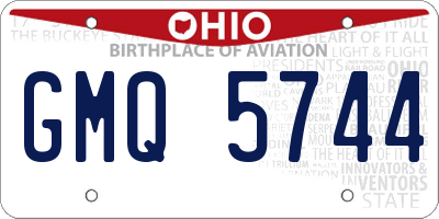 OH license plate GMQ5744