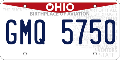 OH license plate GMQ5750
