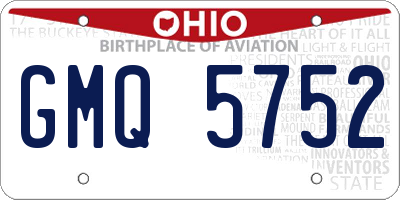 OH license plate GMQ5752