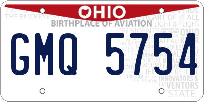 OH license plate GMQ5754