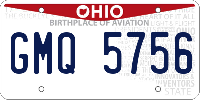 OH license plate GMQ5756