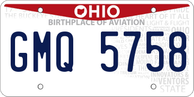 OH license plate GMQ5758