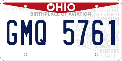 OH license plate GMQ5761