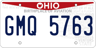 OH license plate GMQ5763