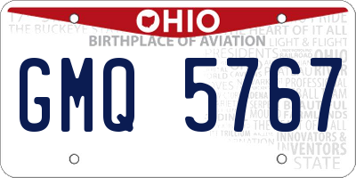 OH license plate GMQ5767