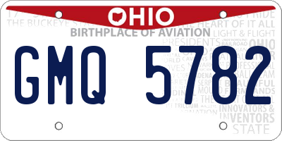 OH license plate GMQ5782