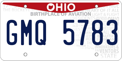 OH license plate GMQ5783