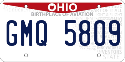 OH license plate GMQ5809