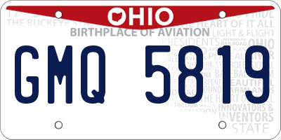 OH license plate GMQ5819