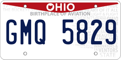 OH license plate GMQ5829