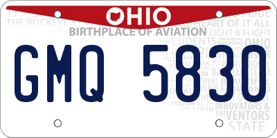 OH license plate GMQ5830