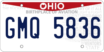 OH license plate GMQ5836