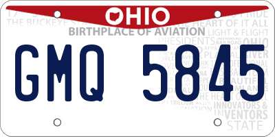 OH license plate GMQ5845