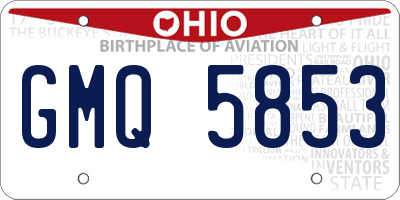 OH license plate GMQ5853