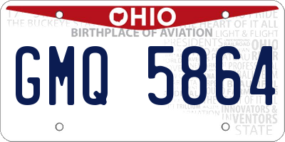 OH license plate GMQ5864