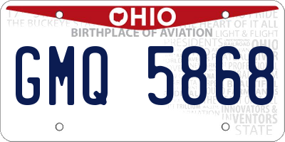 OH license plate GMQ5868