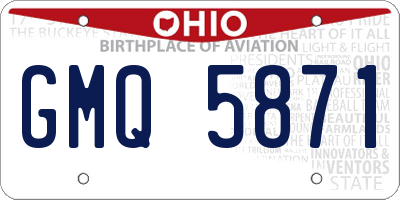 OH license plate GMQ5871