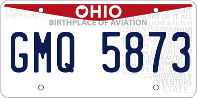 OH license plate GMQ5873