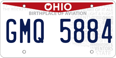 OH license plate GMQ5884