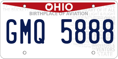 OH license plate GMQ5888