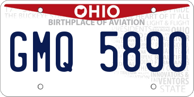 OH license plate GMQ5890