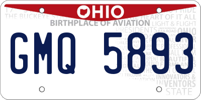 OH license plate GMQ5893