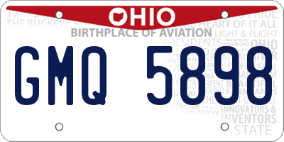 OH license plate GMQ5898