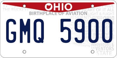 OH license plate GMQ5900