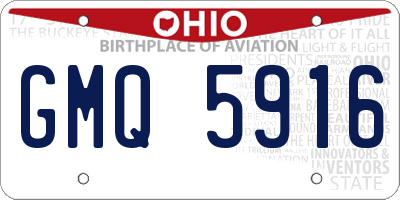 OH license plate GMQ5916