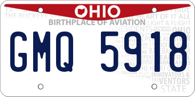OH license plate GMQ5918
